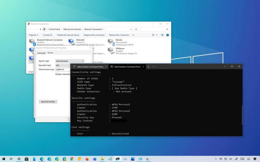 Find Wi-Fi password on Windows 10