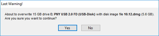 TransMac create macOS USB bootable drive warning