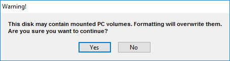 Format warning