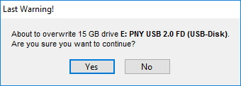 Overwrite warning