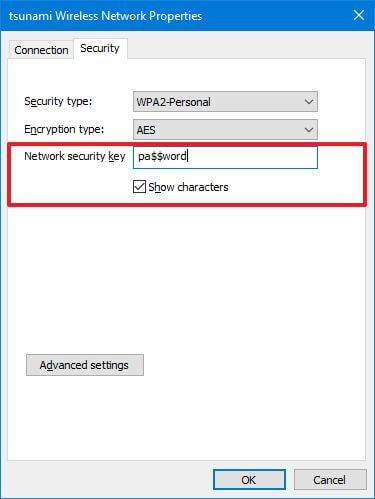 Control Panel Wi-Fi password revealed