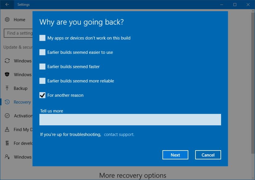 Step - Why are you going back?